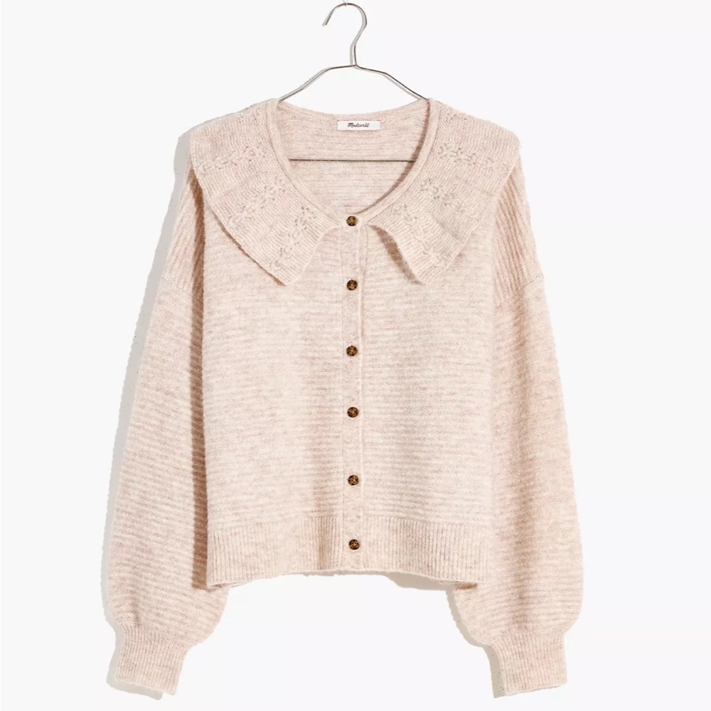 Madewell Pointelle-Collar Cardigan Sweater - Picture 6 of 9